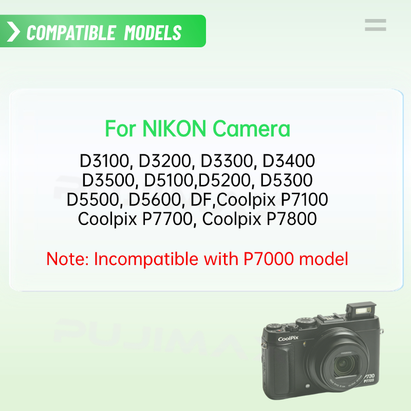 Bateria PUJIMAX 1650mAh EN-EL1 - Nikon Camera D3500 avaliação e preço