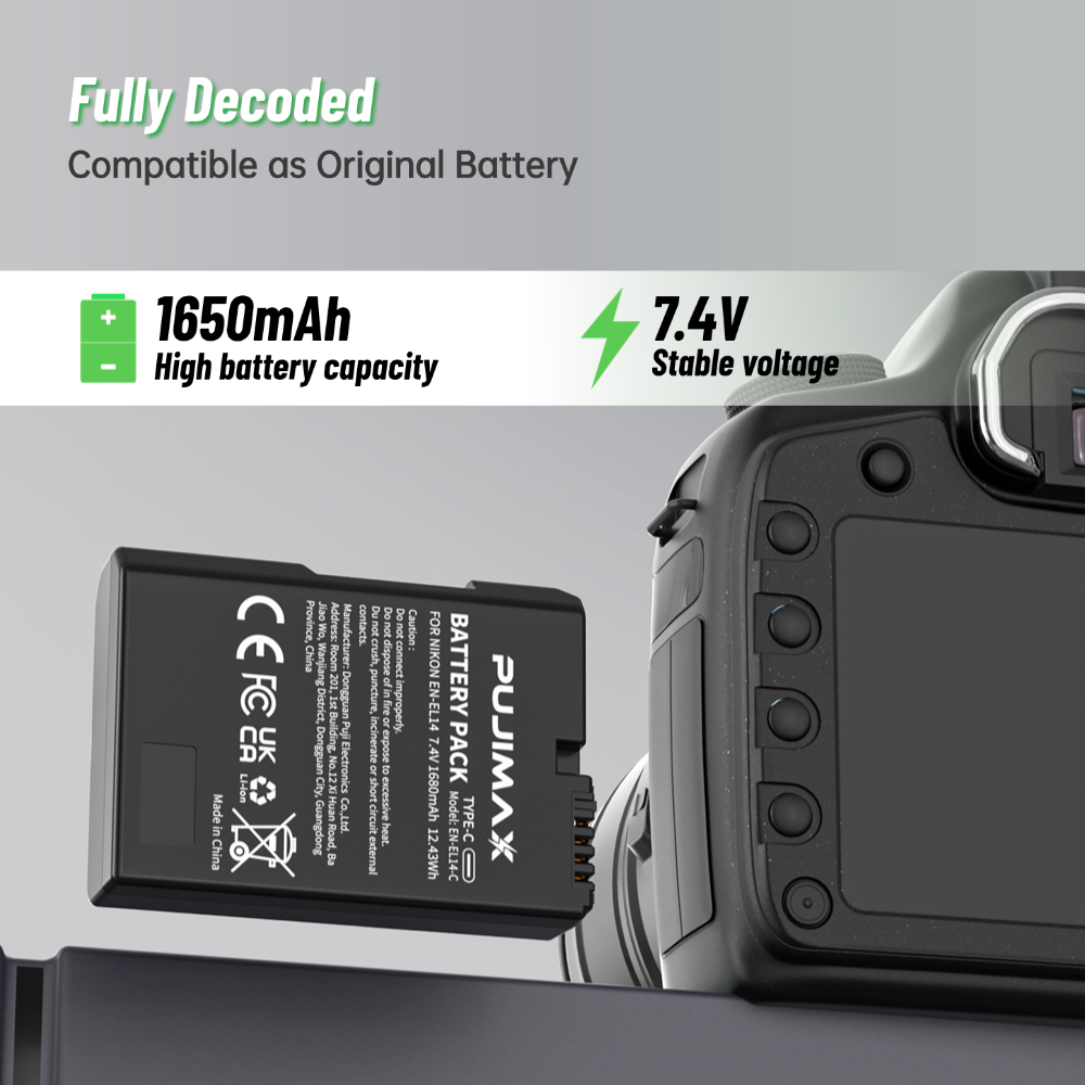Bateria PUJIMAX 1650mAh EN-EL1 - Nikon Camera D3500 avaliação e preço